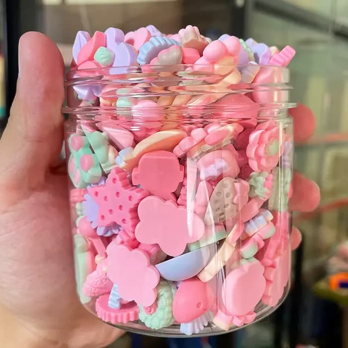 Breloques mixtes en résine Kawaii pour Nail Art, ours/canard/fleurs/arcs 3D, décoration d'ongles d'a