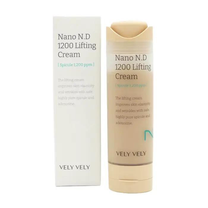 Crème liftante VELY VELY Nano N.D Spicule 1 200 ppm, améliore l'élasticité de la peau, réduit les ri