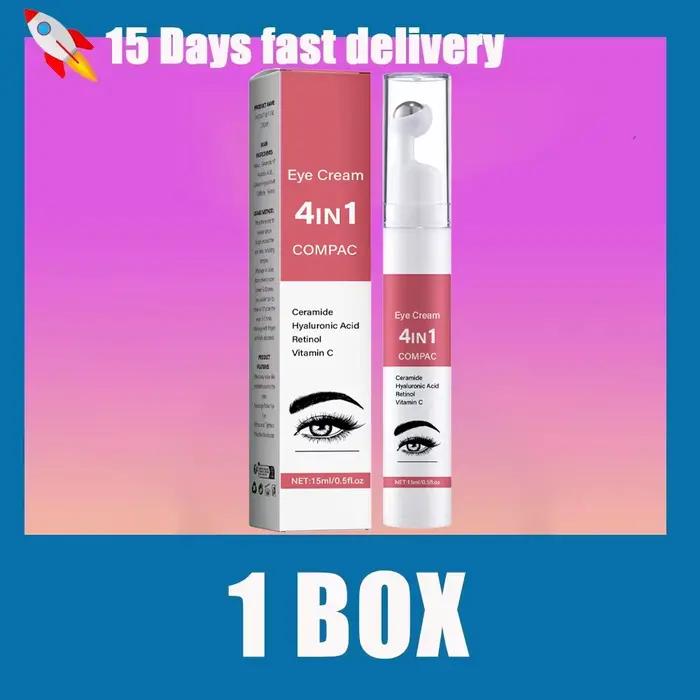 Crème pour les yeux 4 en 1 de 15 ml – Réduit les ridules, estompe les cernes, raffermit et hydrate