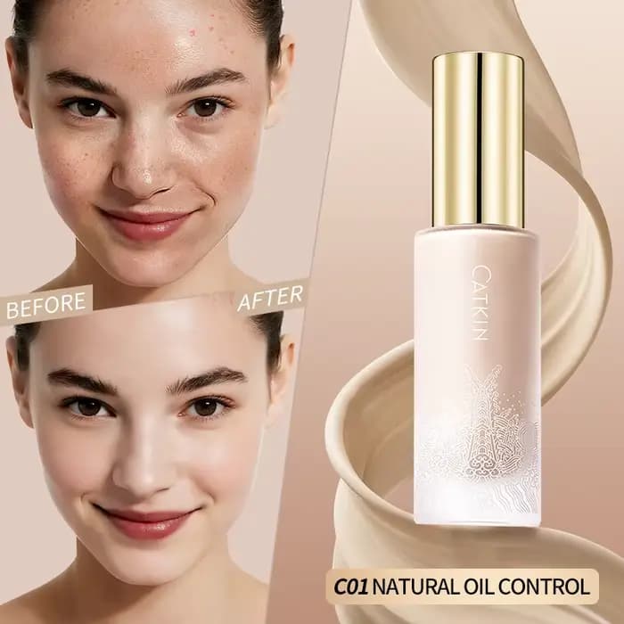 CATKIN Maquillage Dreamworld Fond de teint liquide, Fond de teint sutibale longue durée à couverture