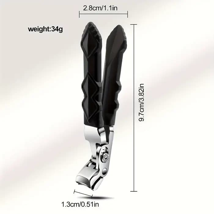 Coupe-ongles professionnel en acier inoxydable pour personnes âgées, mâchoire large, tête coudée, la