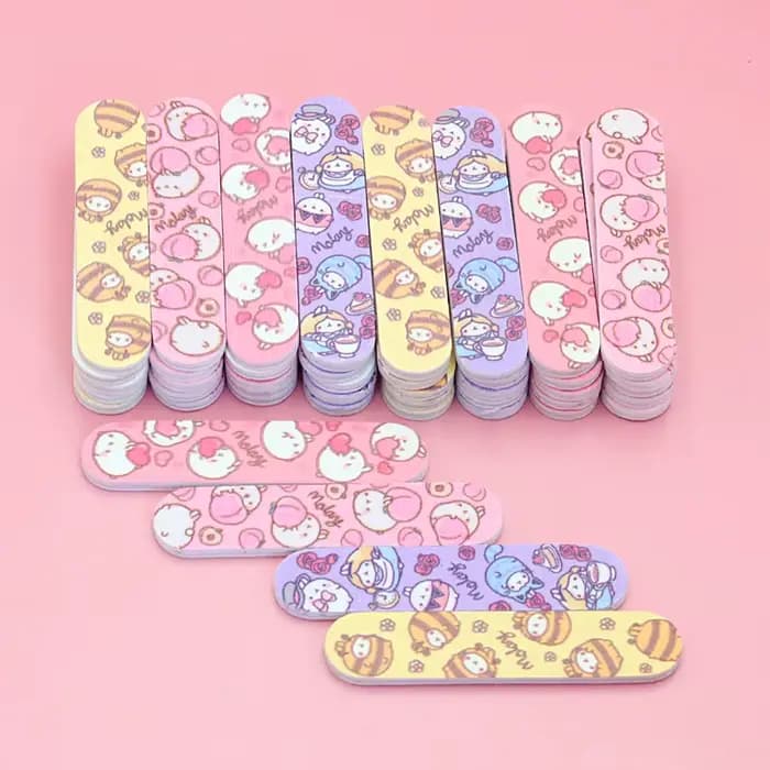 10 pièces par lot,Mini limes à ongles en plastique double face, matériel professionnel, pédicure, ma