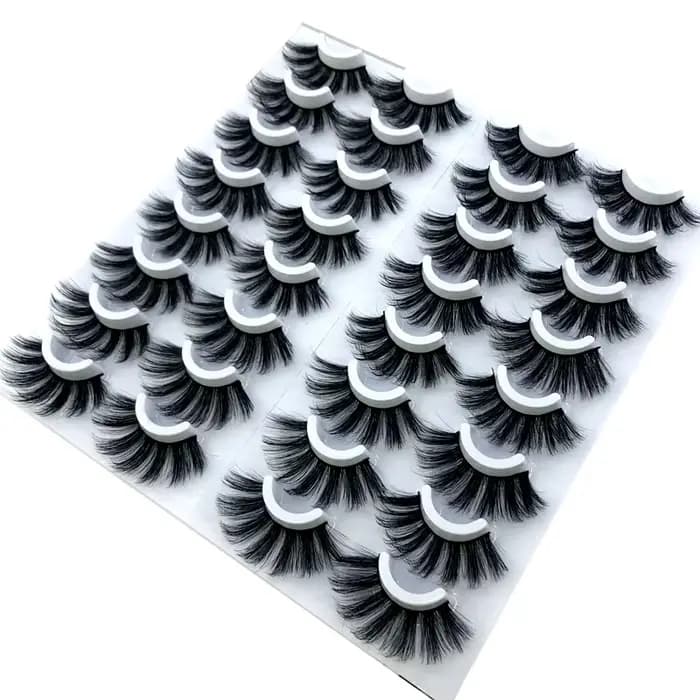 16 paires de faux cils 3D en vison, naturels, Volume dramatique, maquillage, Extension de cils en so