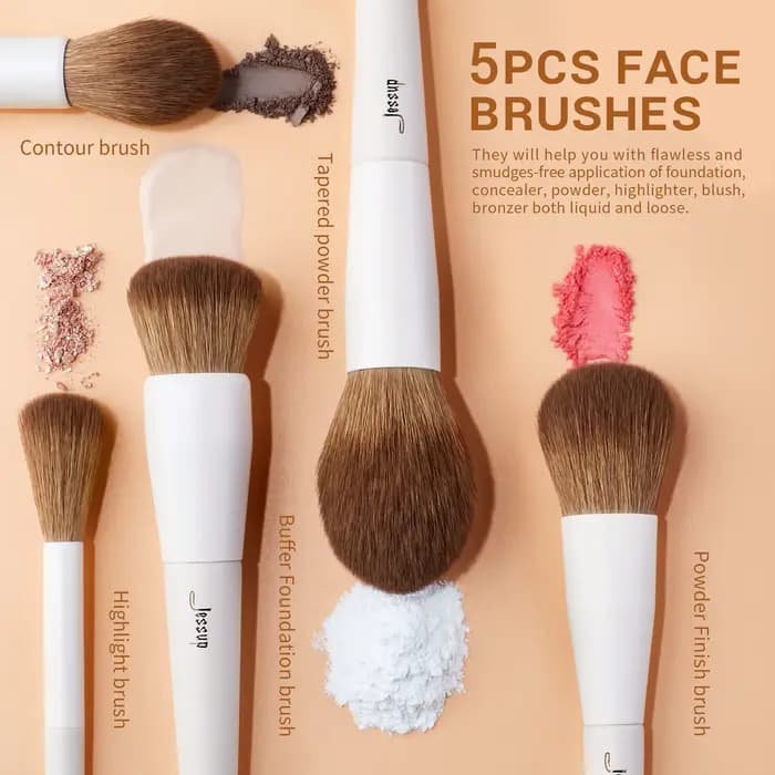 Jessup pinceaux de maquillage 14pc ensemble de pinceaux de maquillage pinceau de fond de teint synth