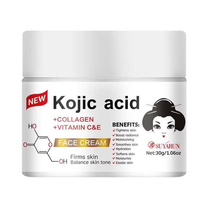 SUYARUN Crème à l'acide kojique à la propolis et à la vitamine E – éclaircissante, hydratante, anti-