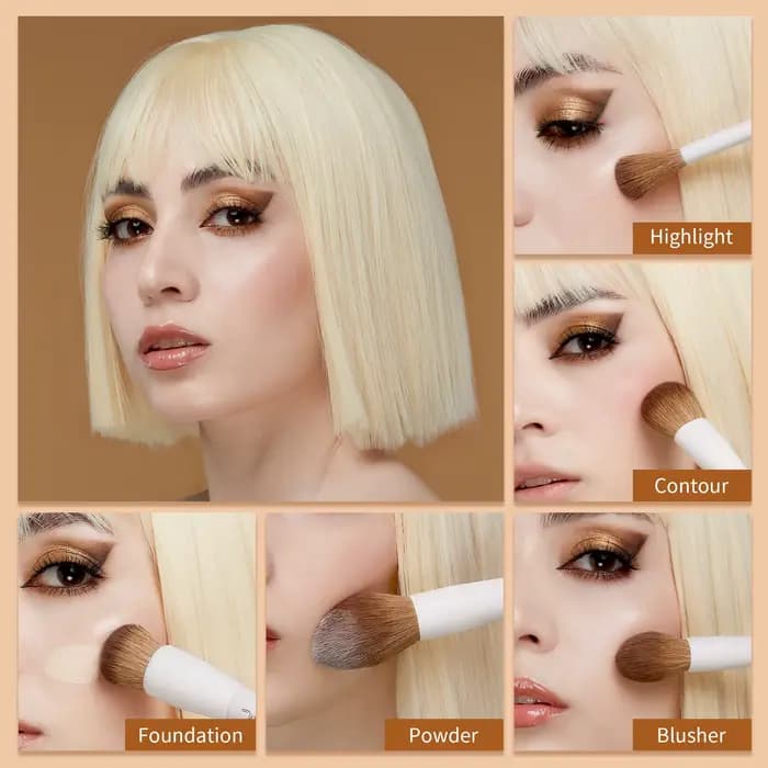 Jessup pinceaux de maquillage 14pc ensemble de pinceaux de maquillage pinceau de fond de teint synth