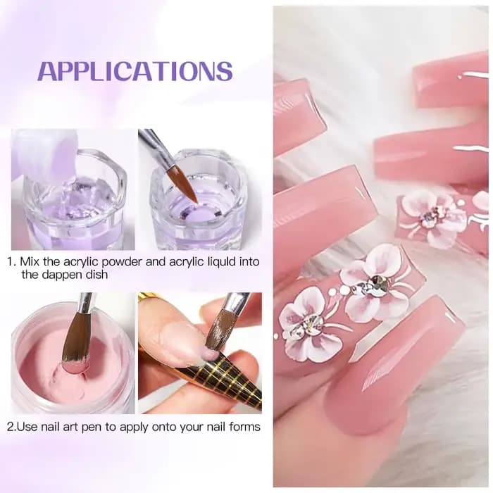 Ensemble d'outils pour liquide cristal, monomère liquide acrylique de 40ml, avec pinceaux de sculptu
