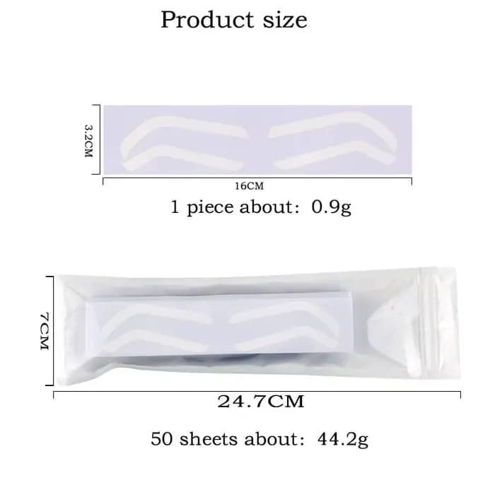 Pochoir de conception de sourcils jetable, teinte de sourcils, autocollant auxiliaire d'aérographe p