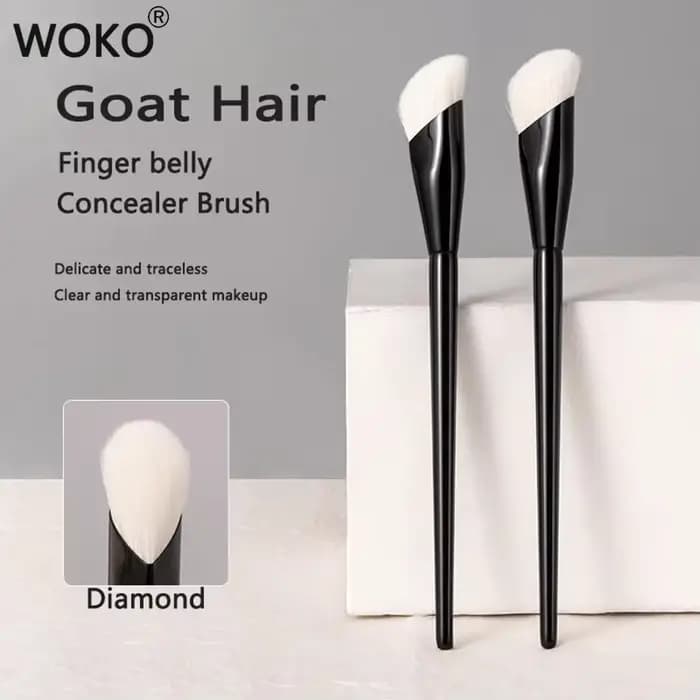 Brosse anti-cernes en pâte de doigt, poils de chèvre, en forme de diamant, correcteur de pouce, bros