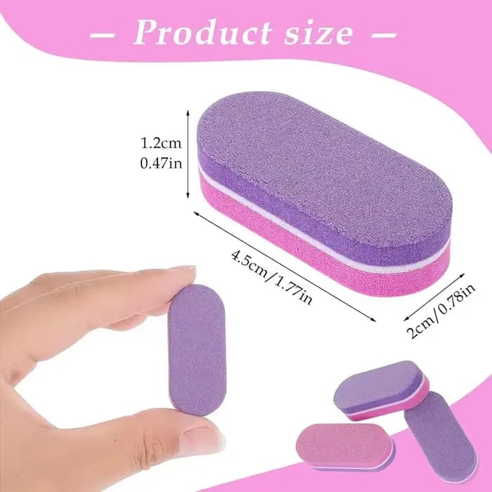 50 pièces Mini limes à ongles bloc 100/180 grain éponge tampons pour ongles en acrylique bloc de pol