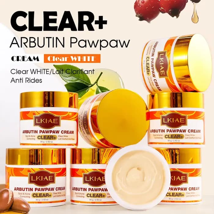 Crème visage LKIAE Arbutin Pawpaw pour femmes, correction des taches noires et de l'acné, éclairciss