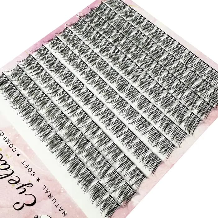 1/boîte 120 paquets vison faux cils naturel russe 3D laes individuel extension de cils cluster outil