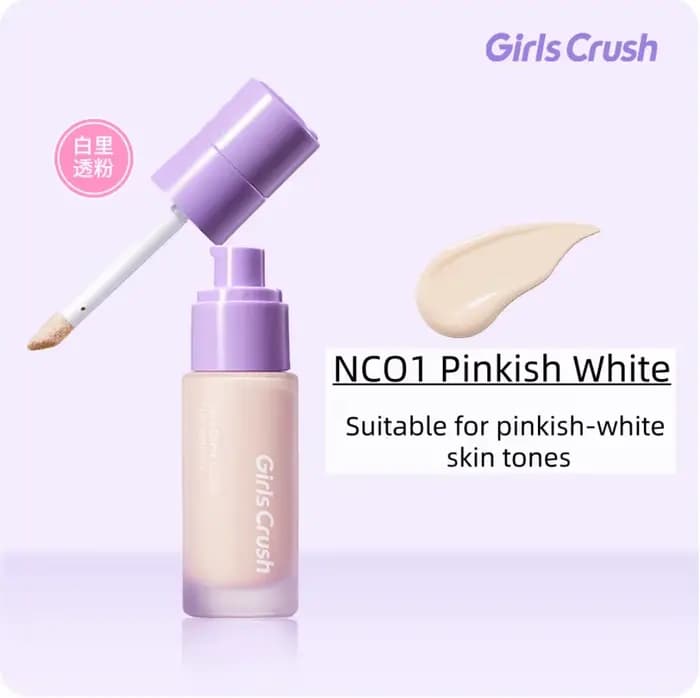 GirlsCrush fond de teint peau rosée lueur finition lumineuse fond de teint léger pour peau sèche maq