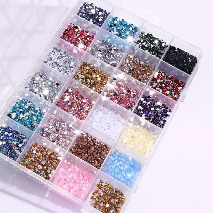 Kit de strass ronds en résine à fond plat, 3500 pièces/boîte, paillettes de couleur, bricolage 3D, d