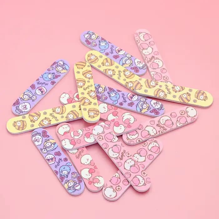 10 pièces par lot,Mini limes à ongles en plastique double face, matériel professionnel, pédicure, ma