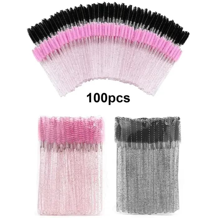 Brosses à cils jetables, 100 pièces, bobines, Micro cils, baguettes de Mascara, peignes, vente en gr