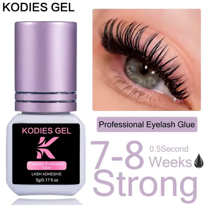 KODIES GEL Extra fort colle à cils Extension fournitures 5g 0.5 seconde colle à cils secs pour faux