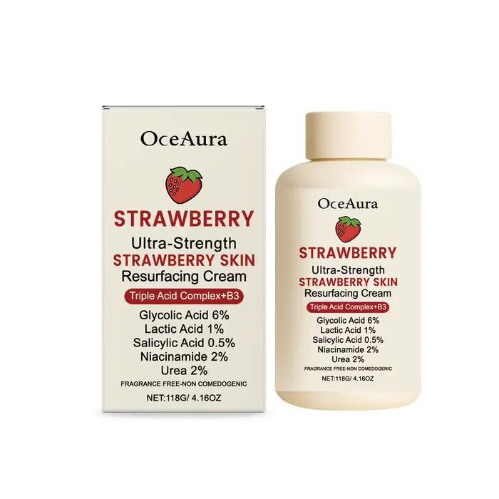Crème pour le corps aux fraises avec Niacinamide et acide salicylique pour une peau lisse Lotion exf