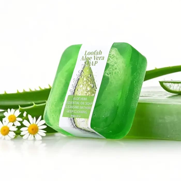 S + 100g naturel organique aloe vera luffa savon citron blanchissant gel douche pour le visage contr