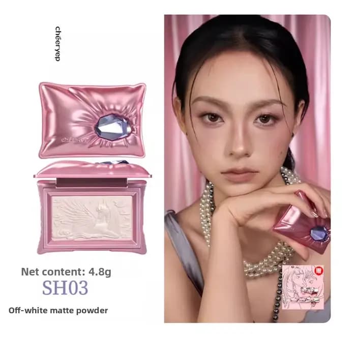 Ensemble de maquillage en poudre Chéeryep : illuminateur, bronzer, contouring, blush, paillettes, lo