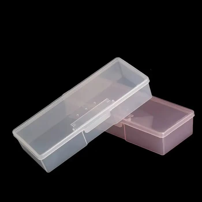 Boîte de rangement rectangulaire en plastique Transparent pour Nail Art, 1 pièce, boîte de rangement