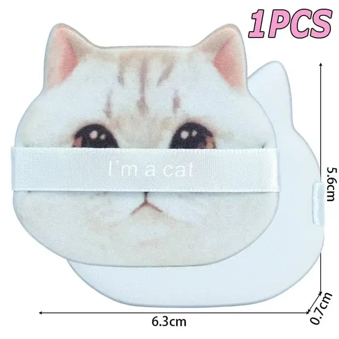 10 pièces coussin d'air cosmétique bouffée maquillage mignon chat barbe à papa éponge Super douce hu