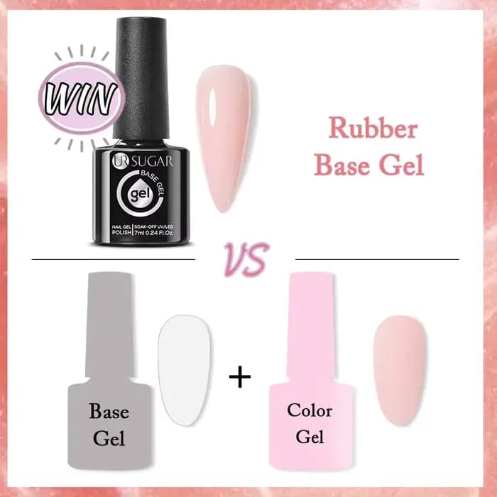 UR SUGAR-Gel de base en caoutchouc cristal nude, vernis à ongles UV LED, document naturel, semi-cont