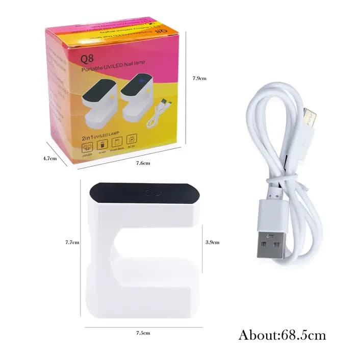 Mini lampe à ongles USB LED et UV, Machine de manucure pour le durcissement du vernis Gel, sèche-ong