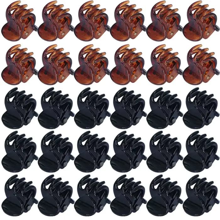 Pinces à cheveux pour femmes, 10 pièces/lot, 1.0 1.5cm, petites Mini griffes en plastique Transparen