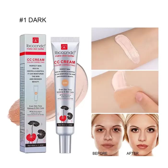 Base de maquillage féminine ErborianCC crème anti-cernes couverture complète fond de teint crème pou