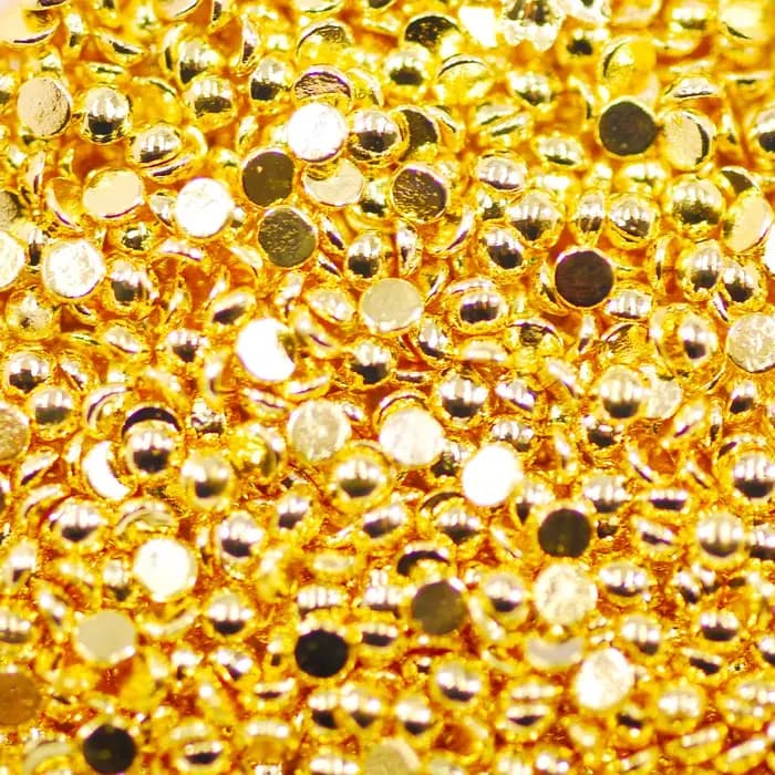 Perles en alliage de métal pour manucure, breloques 3D pour nail art, pierres précieuses, or, 1000,