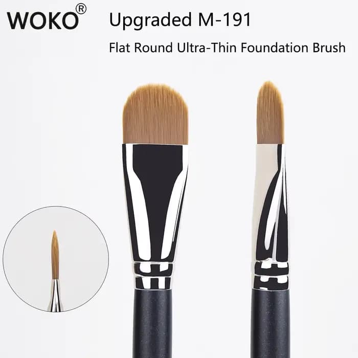 Pinceau de maquillage pour fond de teint Ultra-fin, rond et plat amélioré, outil de maquillage profe