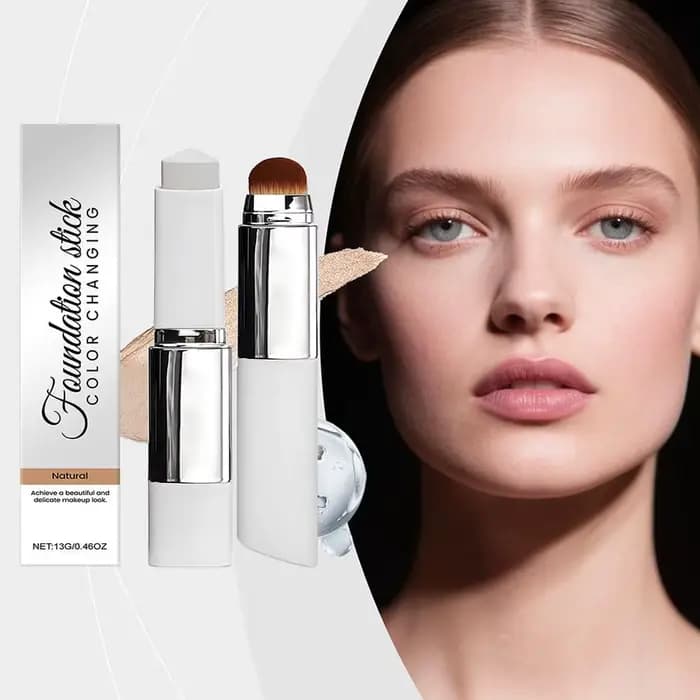 Fond de teint 2 en 1, liquide à couleur changeante, Base de maquillage hydratante longue durée, bâto