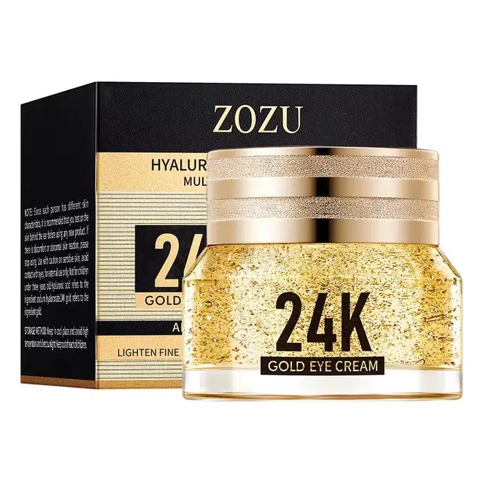 Crème pour les yeux à l'acide hyaluronique et à l'or 24 carats
