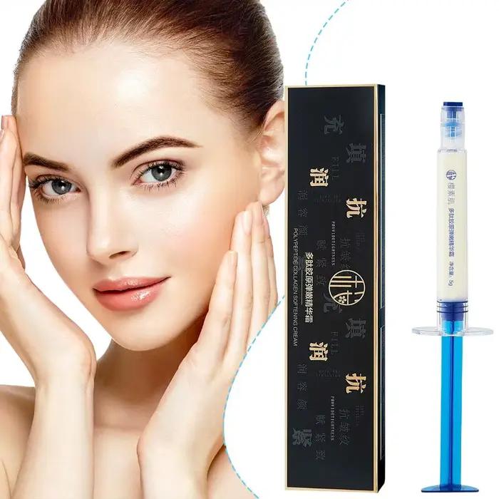 Crème à l'essence de collagène polypeptide-hydratant raffermissant élastique tendre remplissage ridules nourrissant Anti-âge peau du visage 5g