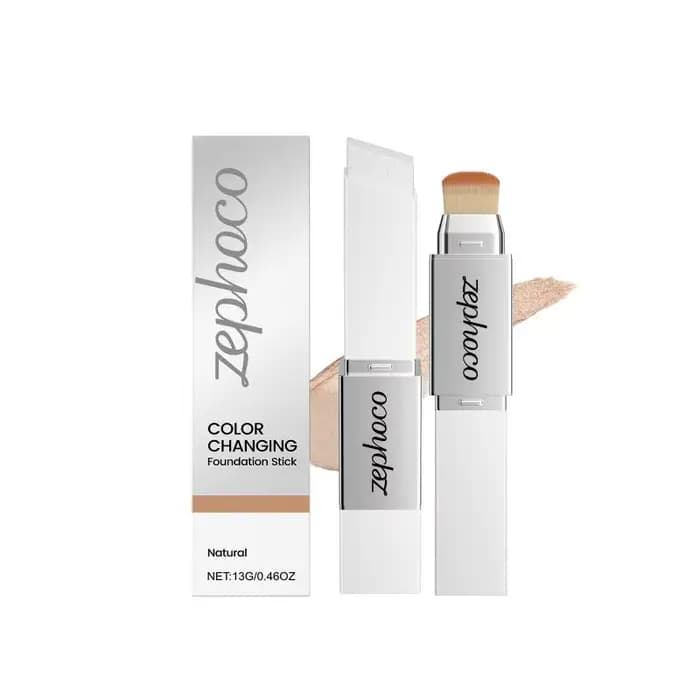 Fond de Teint Stick 2-en-1 Hydratant Léger Éclaircissant Longue Tenue à Couleur Changeante Naturelle – Tendance 2026