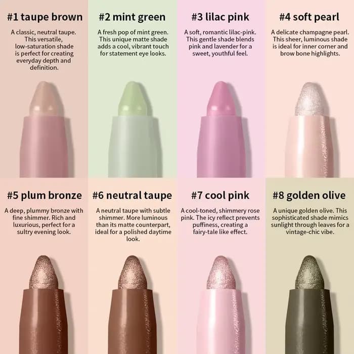 Bâton de fard à paupières coloré scintillant