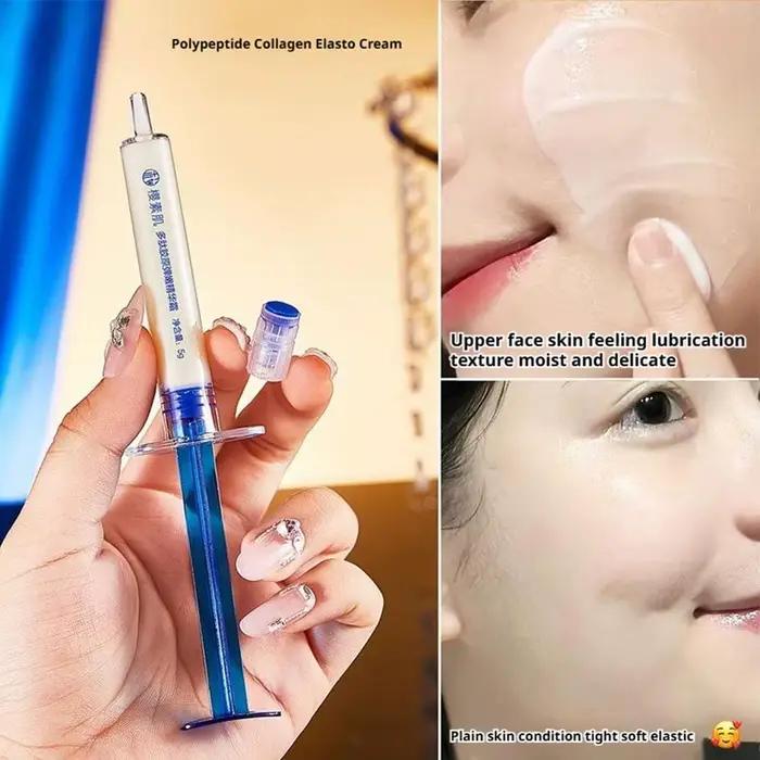Crème à l'essence de collagène polypeptide-hydratant raffermissant élastique tendre remplissage ridules nourrissant Anti-âge peau du visage 5g