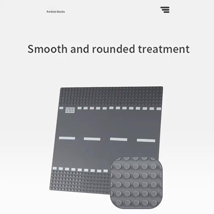 Plaque de base classique pour blocs de construction, figurines de circulation routière, jouets de construction, briques, points, accessoires de plaques de base en plastique