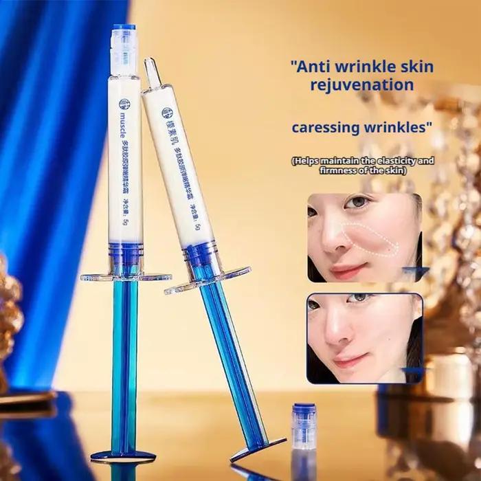 Crème à l'essence de collagène polypeptide-hydratant raffermissant élastique tendre remplissage ridules nourrissant Anti-âge peau du visage 5g