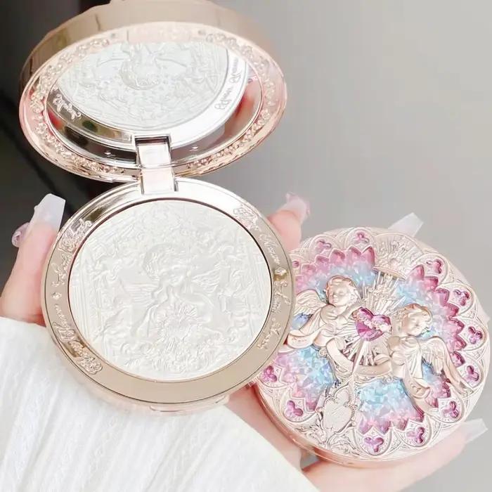Flower Knows Little Angel Collection Relief Highlight Face Powder iluminador Maquillage Contour Surligneur Palette 8g/0.3Fl.oz
