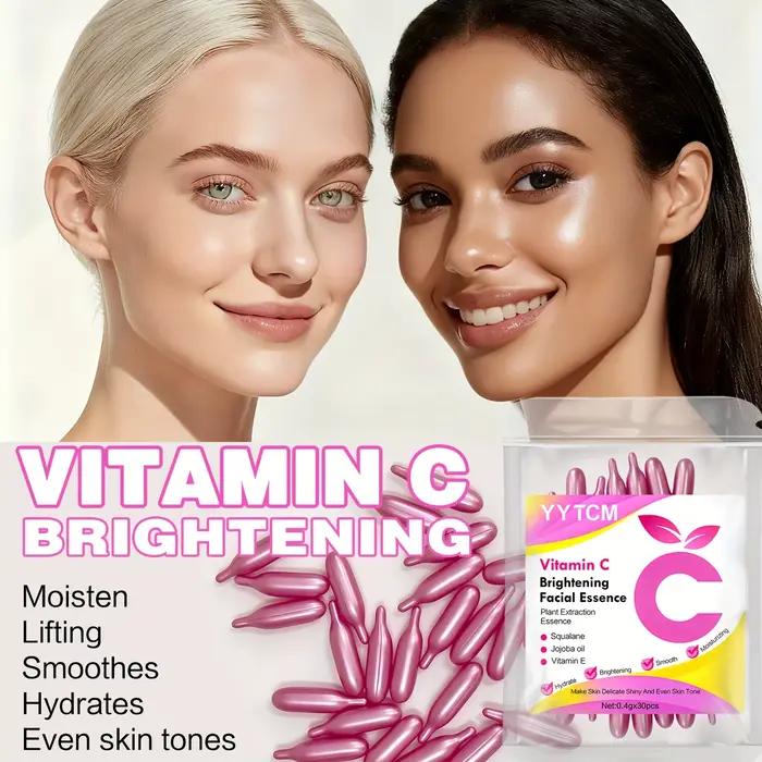 Essence en capsules éclaircissante et hydratante à la vitamine C
