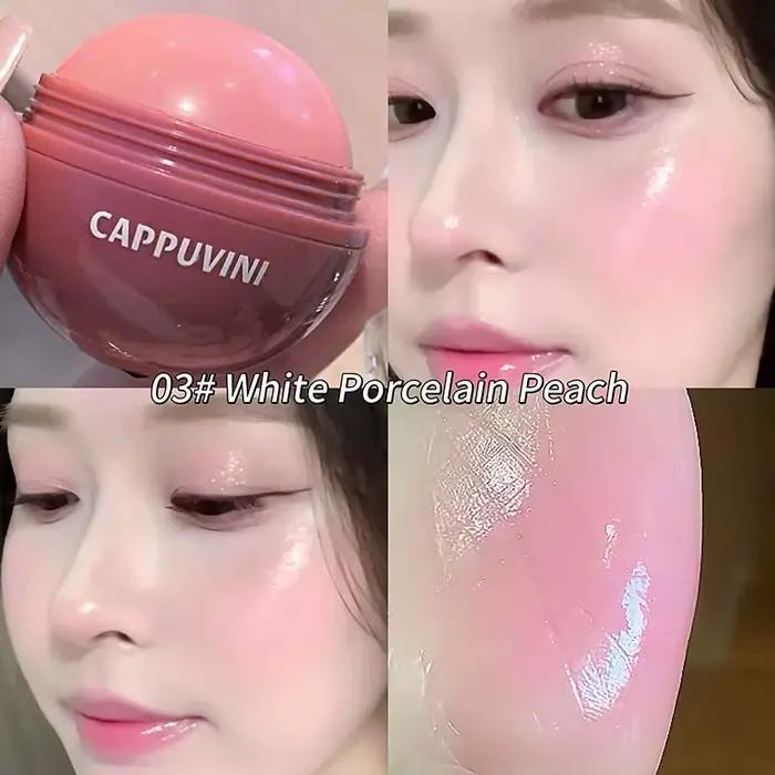 Fard à joues crème hydratant et illuminateur 3D effet naturel rouge vif