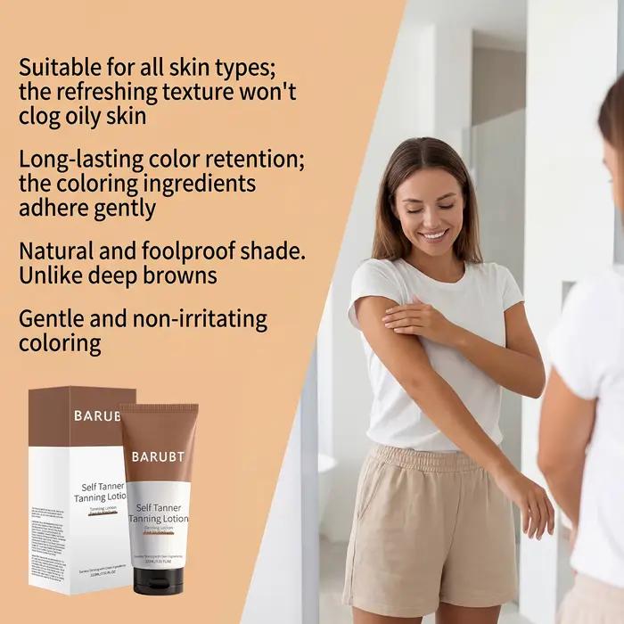 Crème Autobronzante Intensive Protection UV Imperméable Longue Durée Teint Uniforme Hydratant Corps Lotion Bronzante Sans Soleil