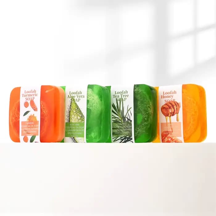 S + 100g naturel organique aloe vera luffa savon citron blanchissant gel douche pour le visage contrôle de l'huile