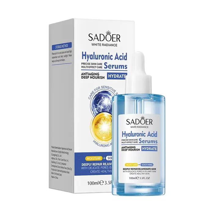 100ml SADOER acide hyaluronique sérum pour le visage raffermissant hydratant Essence soin de la peau