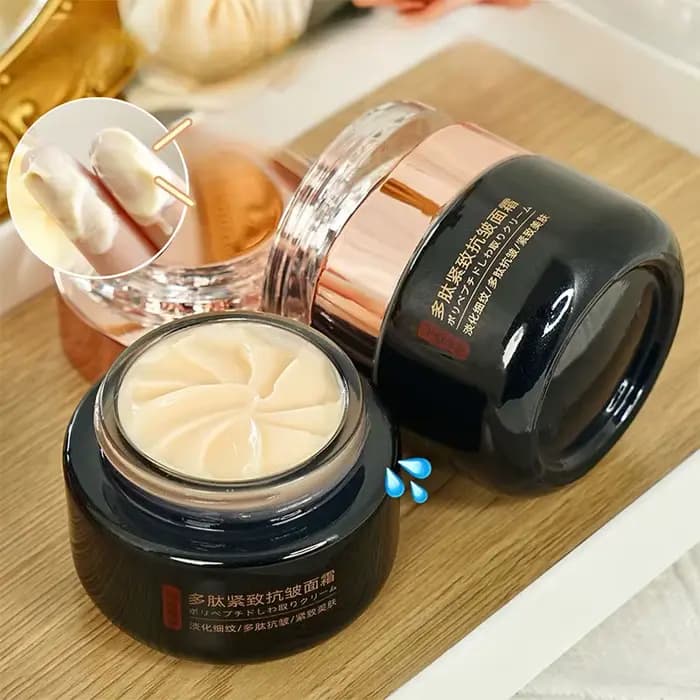 Crème Visage Anti-Rides Raffermissante au Polypeptide Hydratation Profonde Éclaircissante Peau Terne Minimise les