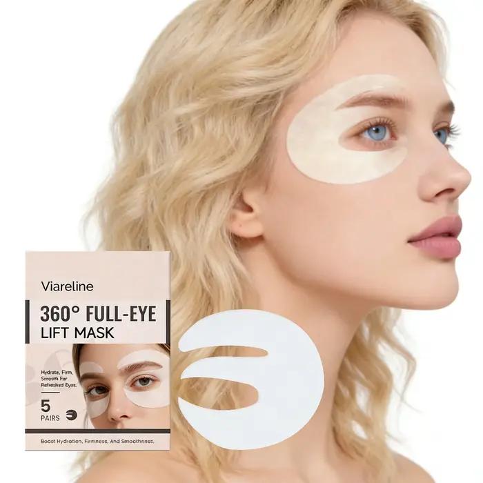 Viareline Patchs hydratants pour les yeux à la vitamine C | Masque hydratant et nourrissant pour le contour