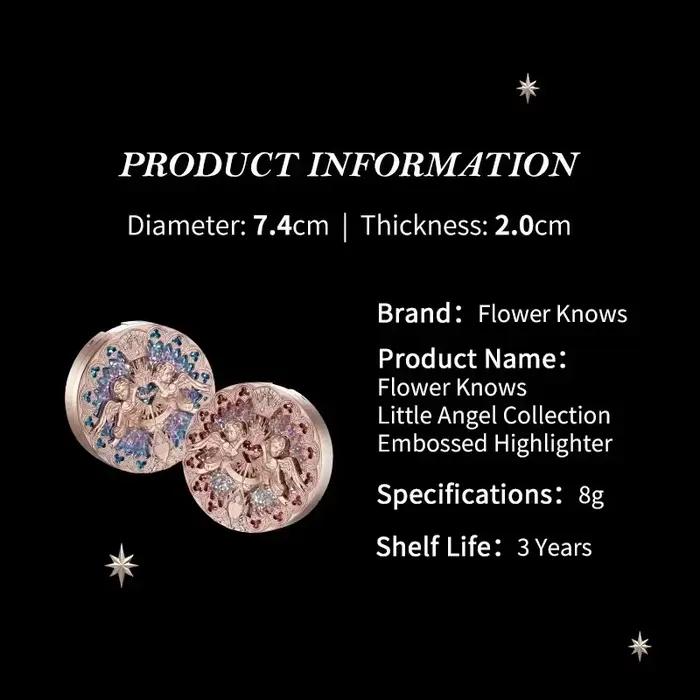 Flower Knows Little Angel Collection Relief Highlight Face Powder iluminador Maquillage Contour Surligneur Palette 8g/0.3Fl.oz