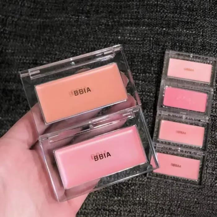 BBIA Downy joue Blush crème étui Transparent choix de couleurs multiples (pêche/Fig) Texture crémeuse teinte